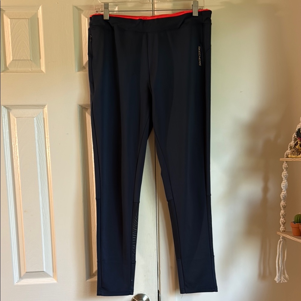 Skechers Black Leggings with White Logo